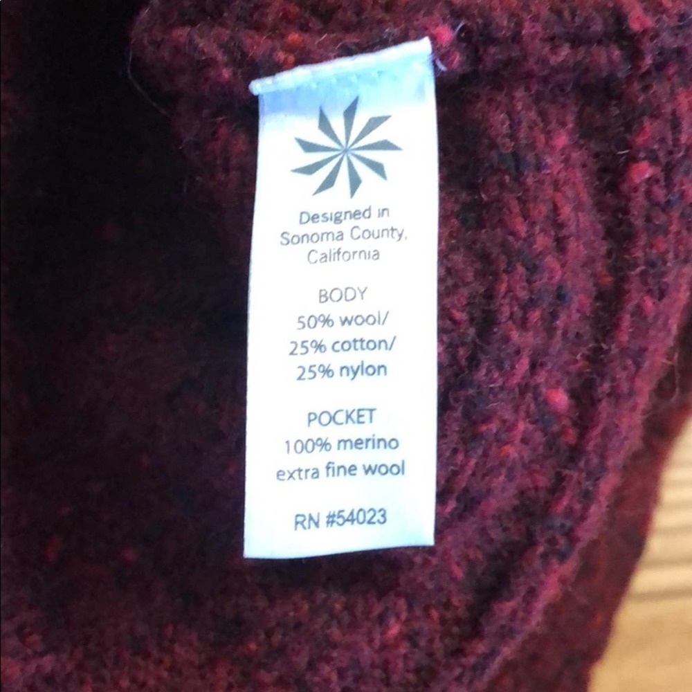 ATHLETA Donegal Passage Warm Wool Blend Marled Knit Poncho S/M - Picture 8 of 9